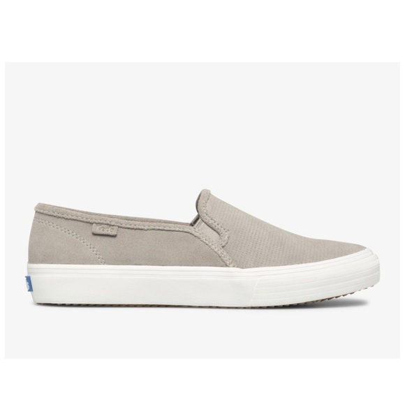 🆕 Keds Double Decker Perf Suede Slip On Sneaker, Gray - New without box! - Picture 3 of 5